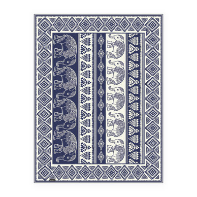 Bynoe Non-Slip Geometric Doormat