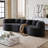 Curved Sectional Sofa, 106.3-Inch Oversized Modern Bone-Free Cloud Sofa With 6 Pillows Luxury Corduroy Four-Seater Memory Foam Sofa With Deep Seat Design-592229326