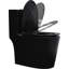 Toilette allongée matte à double chasse mat noir