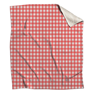 Red White Gingham Pattern Blankets