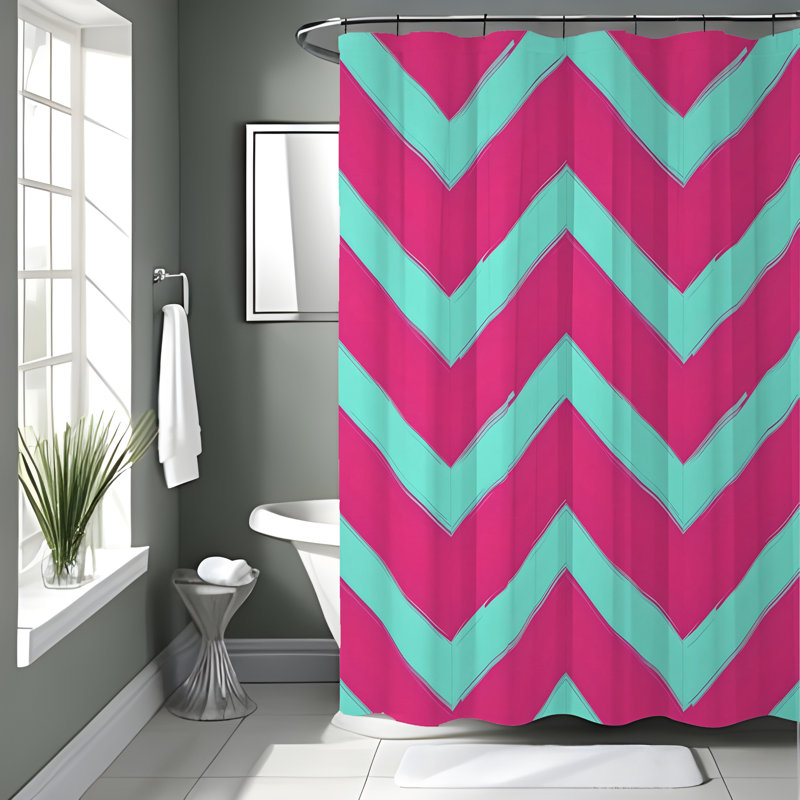Rideau de douche avec tapis de bain, H 72 po x l 70 po