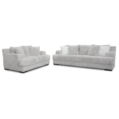 Canapé modulaire MOD # 511 Mondo - 2524 coussins en mousse haute densité, pieds décoratifs noirs de 2,5 po, coussins décoratifs assortis, design contemporain