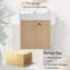Ensemble de meuble-lavabo cannelé latéral droit 21,6 ", meuble-lavabo simple mural pour petites salles de bain-149710131-149710286