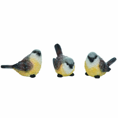  Ensemble de 3 décorations de printemps pour grand oiseau royal en résine