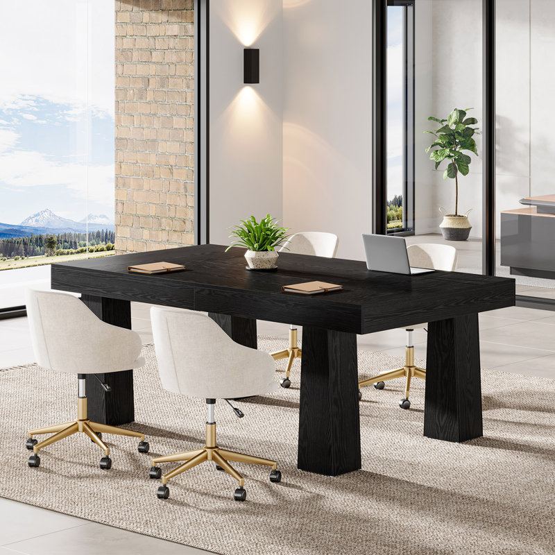 Wood Conference Table, Large Meeting Table