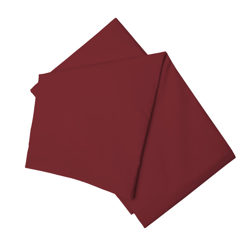 Cotton Blend Percale Flat Sheet, Kingsize (5'), Red