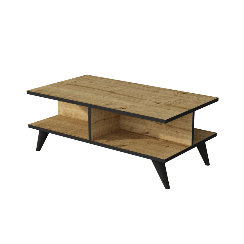 Coffee Table With Storage Shelves Crystal