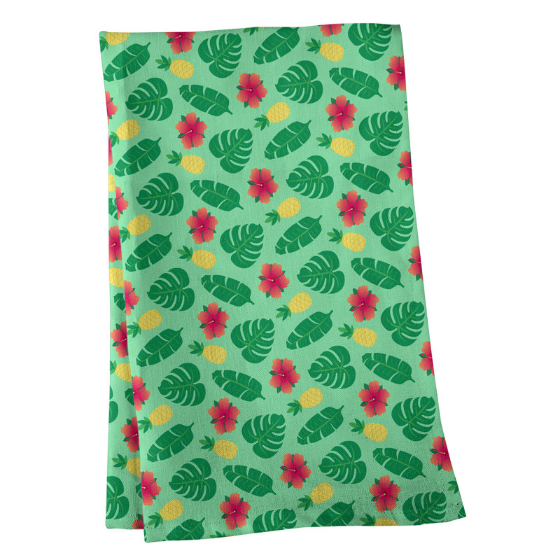 Mcguinness Tea Towel Kitchen Towel, Cotton Twill, Green