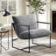 Chaise d'appoint rembourrée l 29 po avec structure en métal-60719351