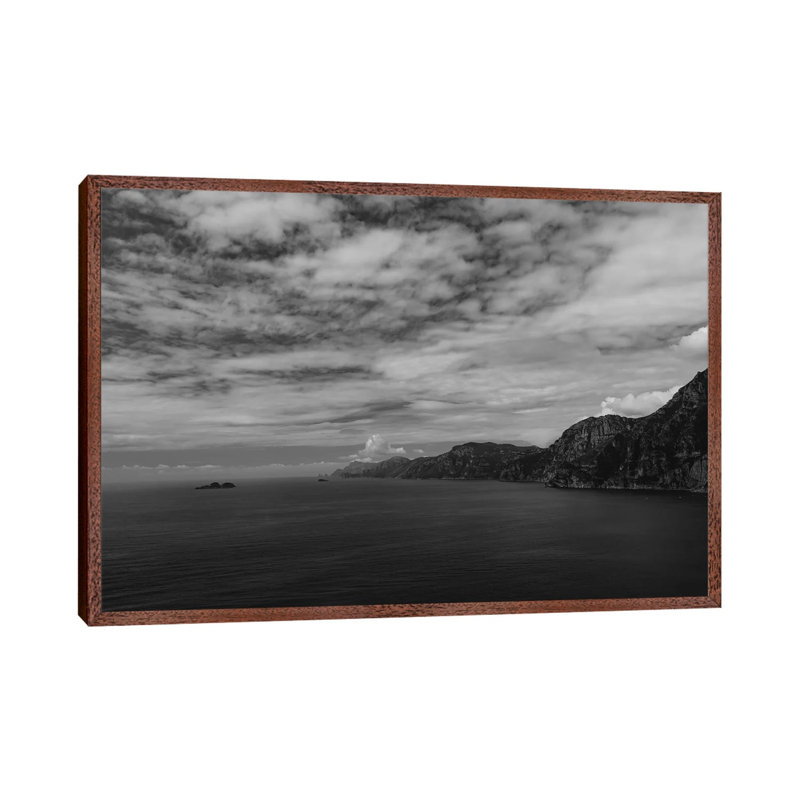 Amalfi Coast VII by Bethany Young - Print on Canvas, Classic Brown Wood Framed, 66.04cm H x 101.6cm W x 3.81cm D