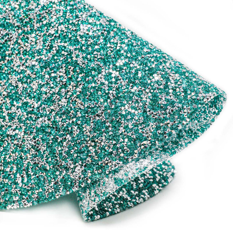 Napperon carré de 14 po Sparkles Home Luminous, Turquoise