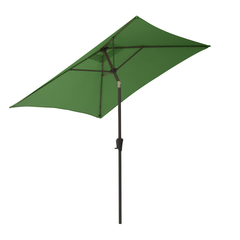 Parasol de marché carré Fidel, Vert forêt
