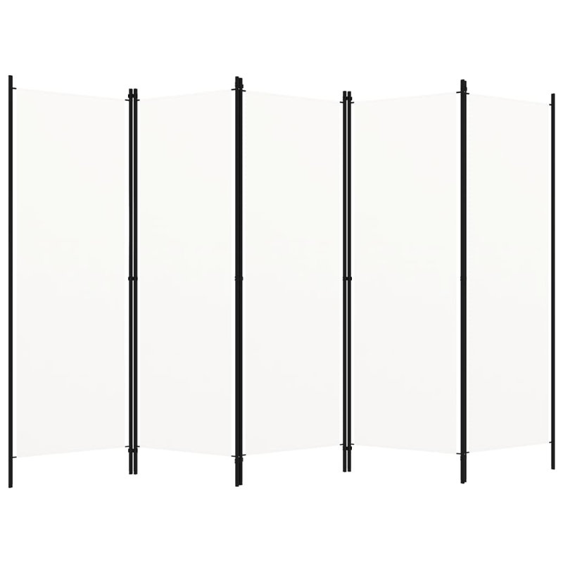 Cloison 5 panneaux vidaXL - blanc 98,4 po x 70,9 po, Blanc, 5, H 70,87 po x l 98,43 po x P 1,6 po