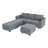 U-Shaped Sleeper Sectional Reversible Modular Sectional Sofa-786947390