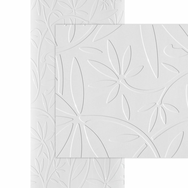 Audrey MirroFlex 4ft. x 8ft. PVC Glue up 3D Wall Panels - Gloss White (32 sq.ft./sheet)
