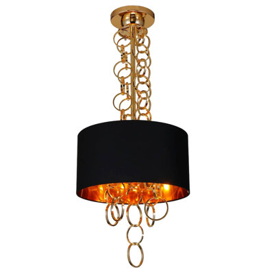 4 - Light Gold Drum Pendant