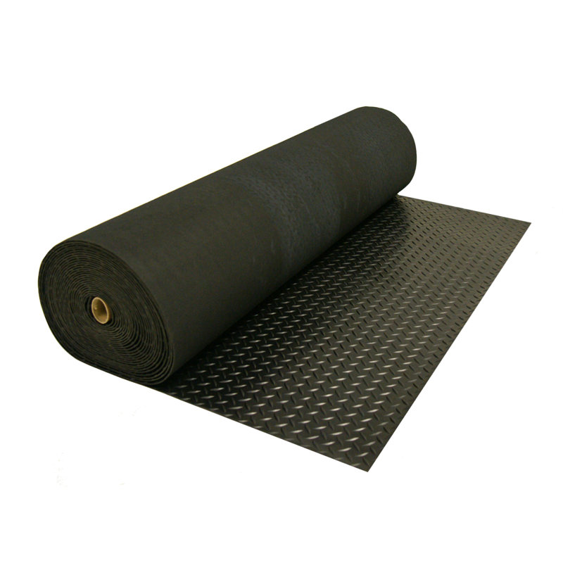 Rubber-Cal, Inc. 48'' Garage Flooring in Black, 120" L x 48" W