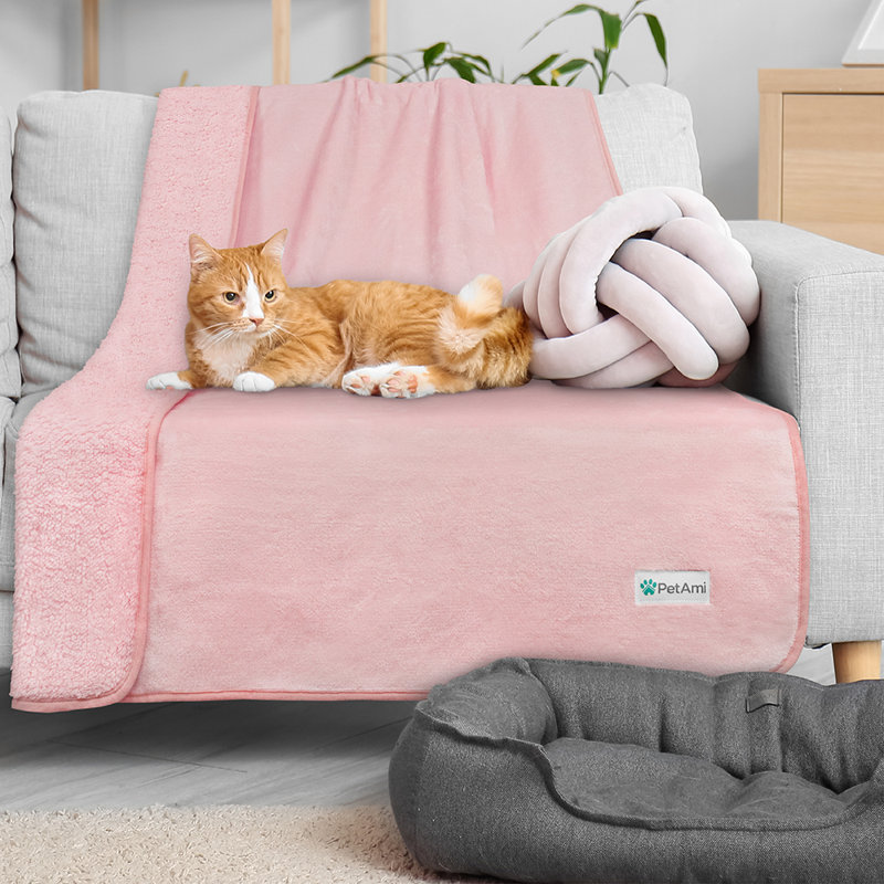 Polaire de polyester, 60 po x 80 po, Rose