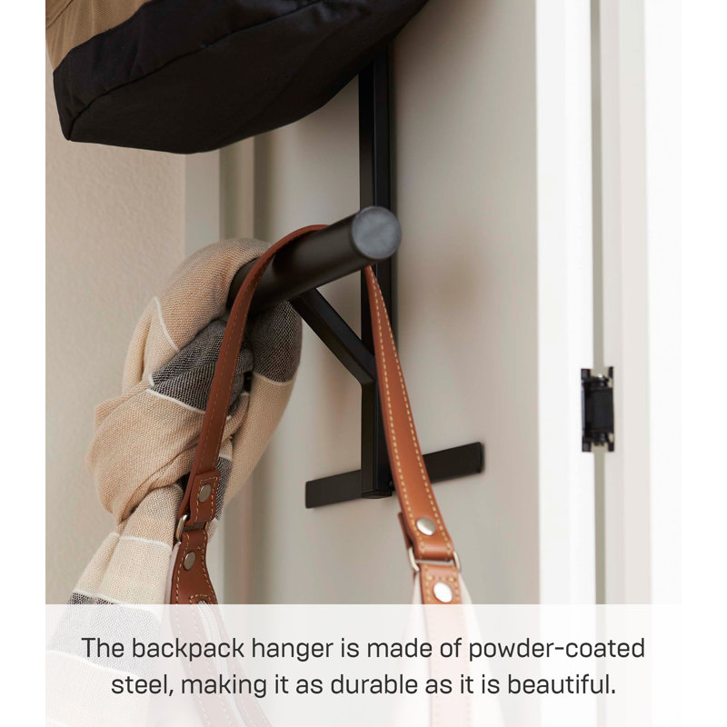 Yamazaki Home Kids' Backpack Over The Door Hanger, Two-Tiered Bookbag ...