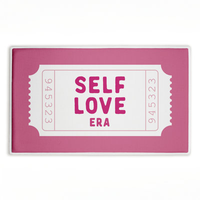 Tapis de bain et tapis de bain en peluche à imprimé d'auto Self Love Era, par Lettred and Lined, 18 po x 30 po