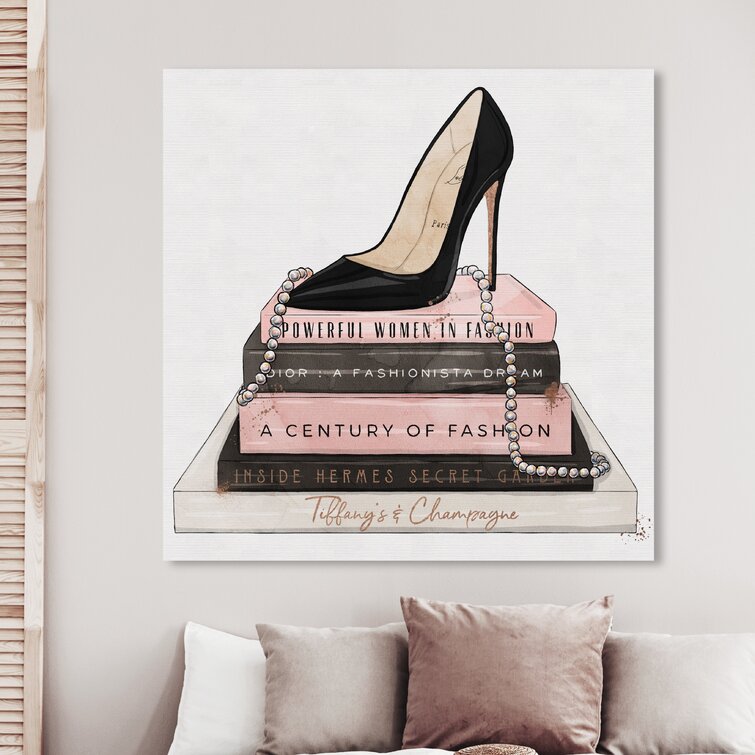 Classic Stiletto and High Fashion Books Fashion and Glam' Floater Frame Graphic Art Print on Canvas Oliver Gal Format: Wrapped Canvas, Size: 12 H x