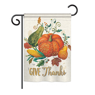 Hovhannes Double Sided 18.5'' H x 13'' W Polyester Thanksgiving Garden Flag