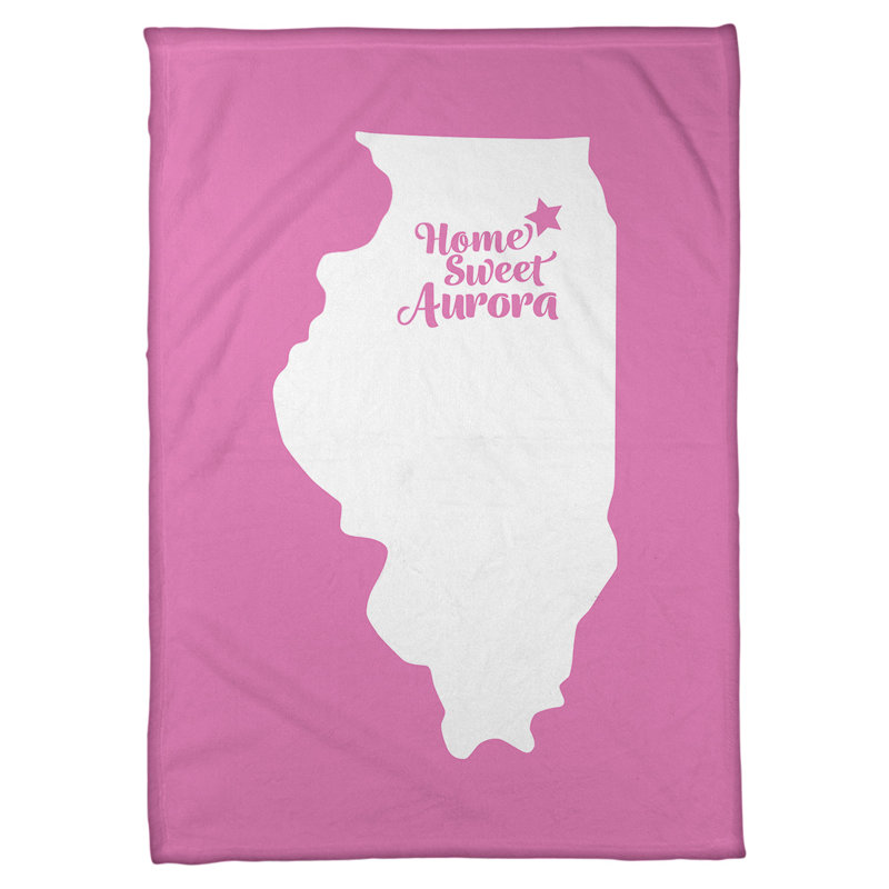 Couverture polaire aurora pour la maison, 50 po x 60 po, Rose
