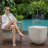  Alma Concrete Outdoor Side Table