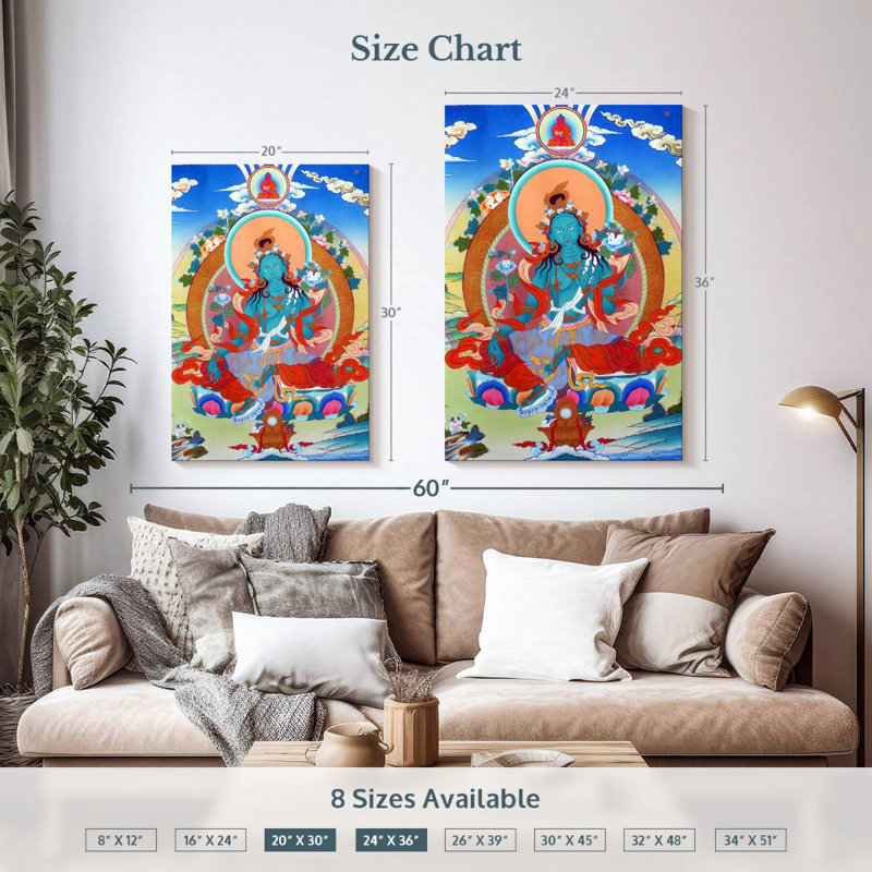 Adella Tibetan Thangka, 36" H x 24" W