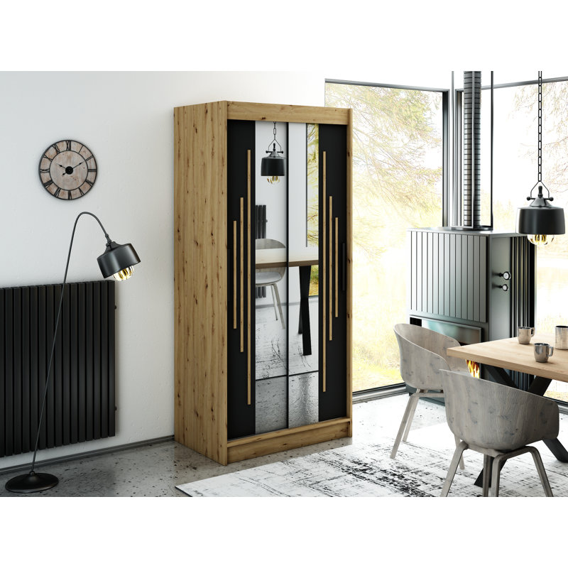 Liebwin 2 Door Manufactured Wood Wardrobe, 200cm H x 100cm W x 62cm D
