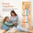 360° Display 4 Tier Thick Solid Wood Rotating Bookshelf