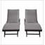 Chaise longue d'extérieur en osier 2 pièces