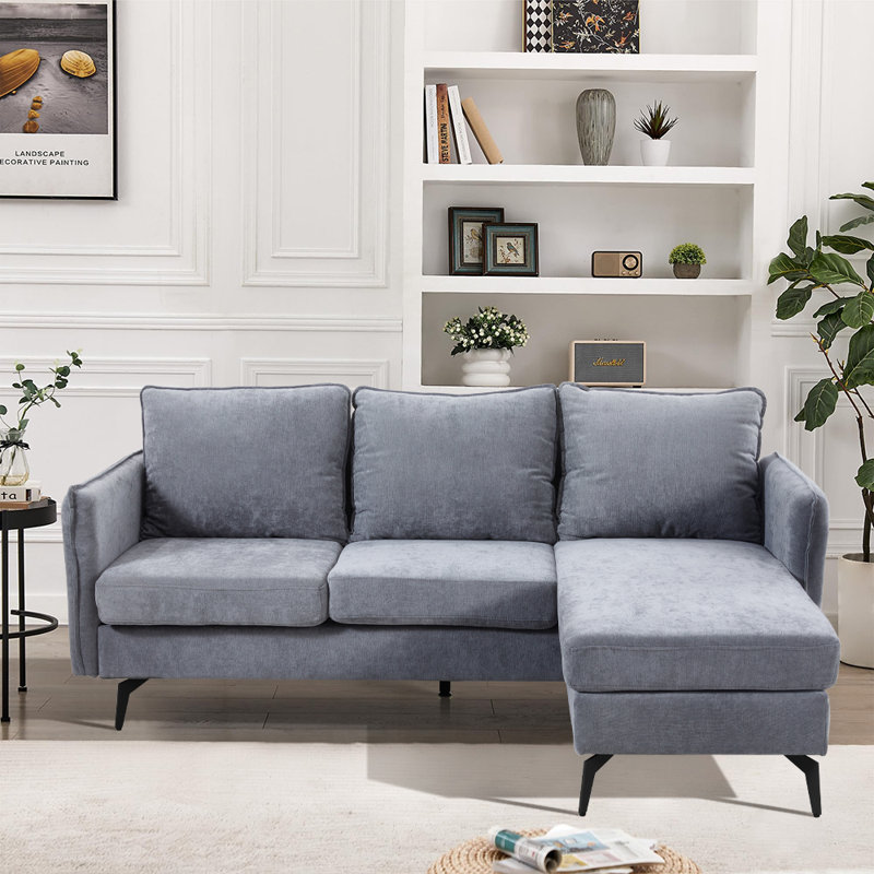 3 Seater Linen Sofa, Grey
