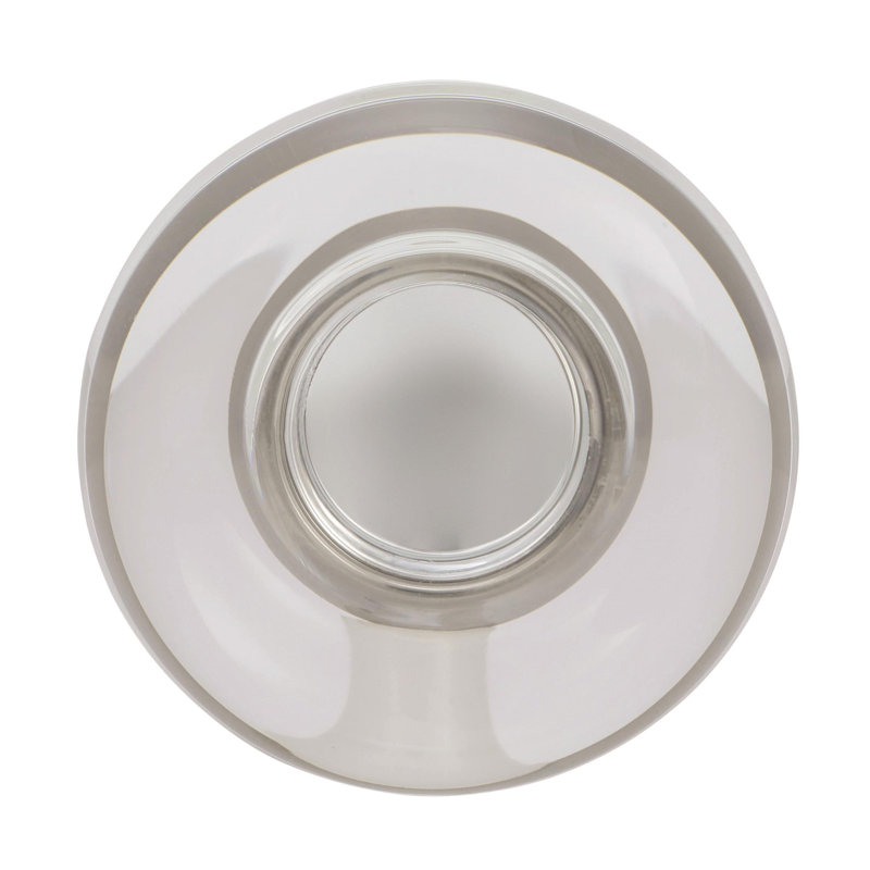 Oversized Glacio 1 3/4" Diameter Mushroom Knob, Clear Crystal/Satin Nickel