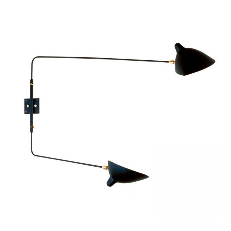 Lampe murale avec bras pivotant 2 lumières Eugenia