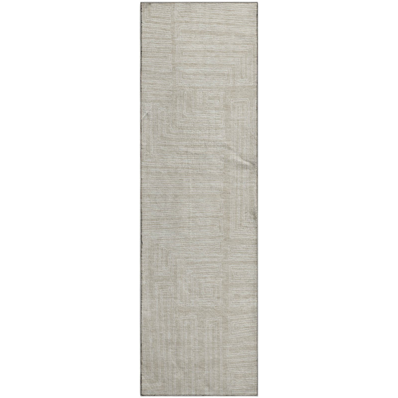 Premium Machine Washable Harrietstown AMF1045 Geometric Rug, Runner 2'3" x 7'6"