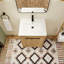 Meuble-lavabo simple autoportant 24 po avec plateau en céramique Baelynn-570485611-584878445