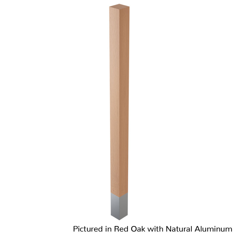 Sivan Table Leg, 35.25" H x 2" W x 2" D, Satin Brass