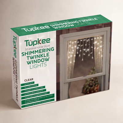 Tupkee 3' Twinkle Window Icicle Lights