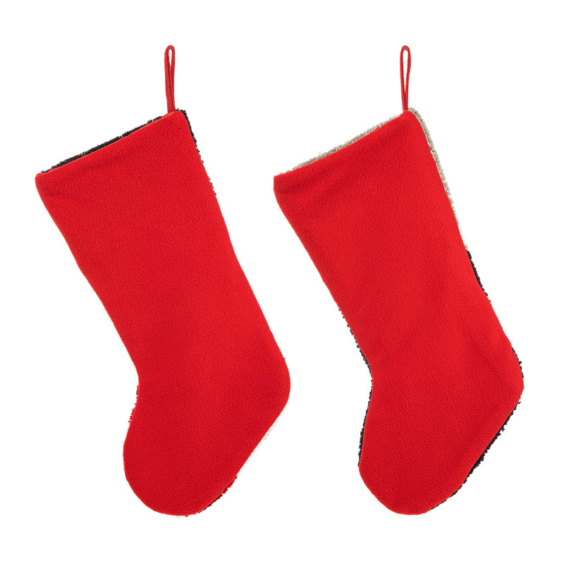 20.5"L Hooked Stocking, Polar Bear & Penguin