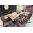 Acacia Solid Wood Top Metal Base Dining Table-1329187567-1329187563-1329187558