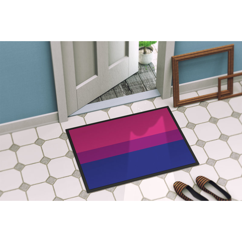 Tapis de porte USA Gay Pride, l 24 po x L 36 po, Fierté bisexuelle