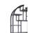 Dwain Arched Shape Display Unit with Multiple Shelves, Antique Black-712590566