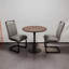 Ensemble de table de salle à manger élégant avec plateau en panneau de fibres à densité moyenne et pieds en métal-118044507