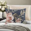 Ensembles de literie élégants à motif floral bleu marine, édredon en coton pour très grand lit, design