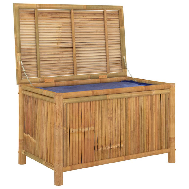 Water Resistant Bamboo Deck Box in Brown, 35.4" x 20.5" x 21.7"