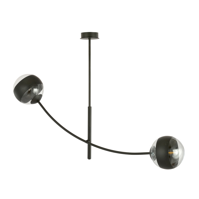Rockmart 2 - Light Sputnik Chandelier, Transparent/Black