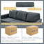 Canapé et chaise longue réversible avec repose-pieds 73 po Dicksie