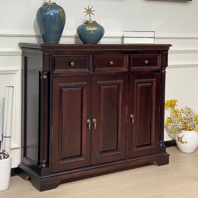 Dark-walnut Solid Wood Shoe Storage Bench