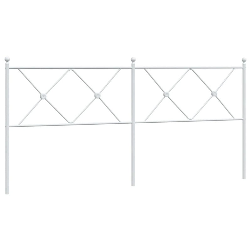 Anzor Metal Headboard, Super King - 180 x 200 cm, White